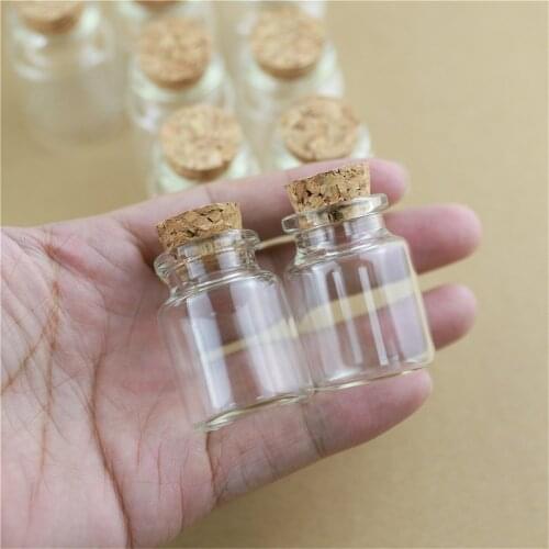 24 Pieces 30*40mm 15ml Small Glass Jars test tube Stopper tiny container Transparent Empty Cork Glass vial Bottles