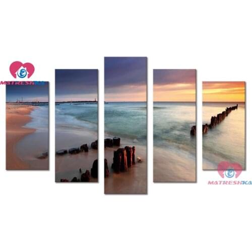 5d diamond painting diy diamond embroidery sale seascape pattern Multi-painting Diamond mosaic picture of rhinestones home decro