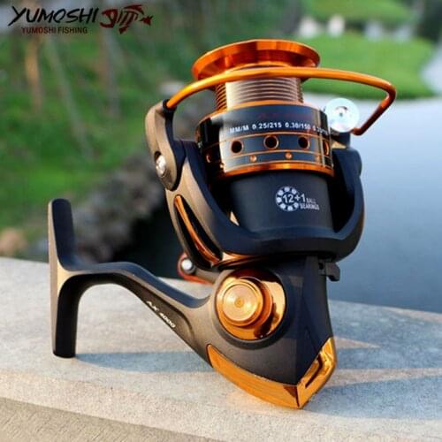 BX/AX1000-7000 13BB 5.2:1 /5.5:1 /4.1:1 Metal Spinning Fishing Reels Fly Wheel For Fresh/ Salt
