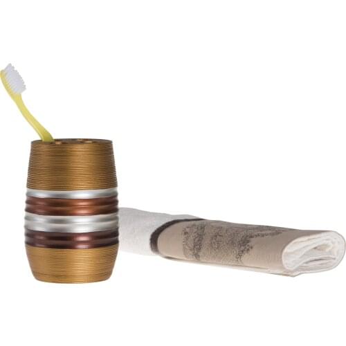 JMBS002B SIA Toothbrush Holder Metallic Brown 6x6x12cm