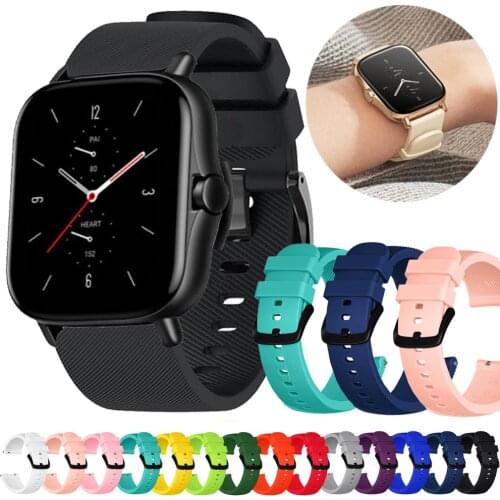 For Huami Amazfit GTS 2 GTR 42mm Band Silicone GTS2 Replacement Watchbands Bracelet 20mm Watch Strap For Amazfit Bip 1S Lite