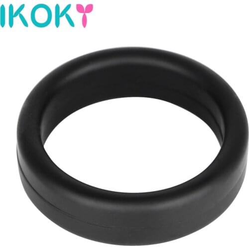 IKOKY Elastic Penis Ring Sex Toys for Men Delay Ejaculation Cock Ring Adult Products Dildo Extender Male Masturbator