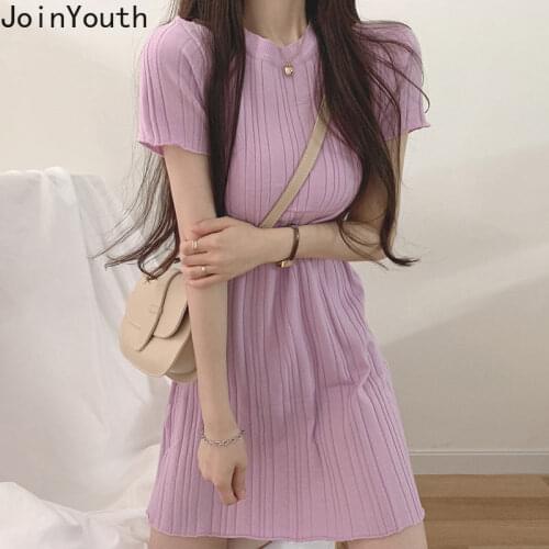 JoinYouth Pink Summer Dresses