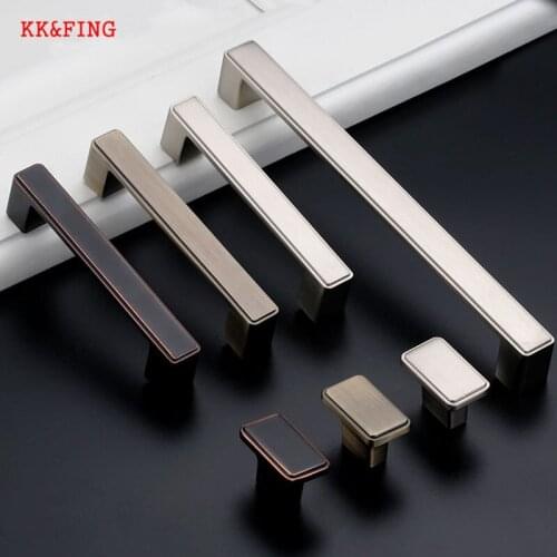KK&FING Modern Simple Zinc Alloy Cabinet Knobs and Handles Wardrobe Cupboard Door Pulls Drawer Knobs For Furniture Hardware