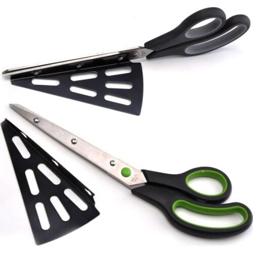 Creative Pizza Scissors Knife Stainless Steel Pizza Cutter Slicer Mutifunctional Pizza Scissors Knife Kitchen Baking Tools