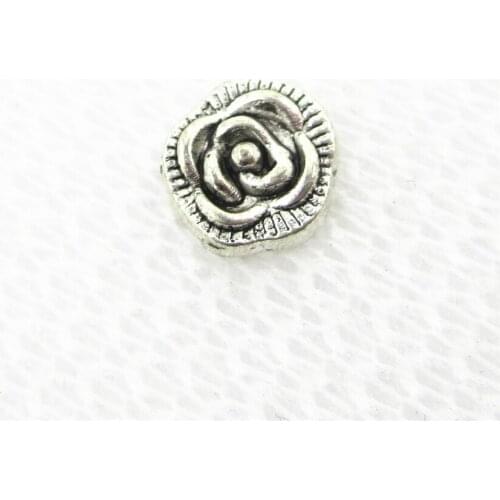 Hot Selling 20pcs/lot Silver Flower Floating Charms Living Glass Memory Lockets Floating Charms DIY Jewelry Accessory