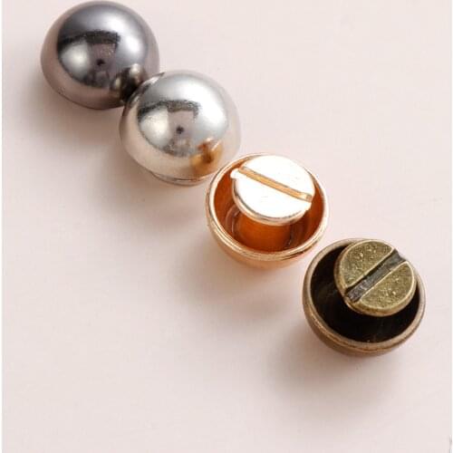 10Pcs/Bag DIY Strap Rivets Screw Mushroom Dome Bolt Round Head Punk Metal Button For Luggage Clothes Bag Shoes Leather Crafts