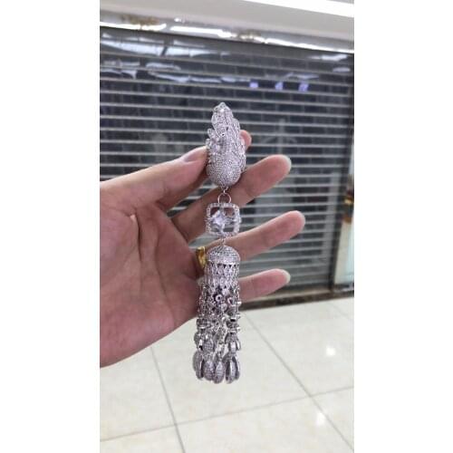 Fashion Micro Zirconium Zircon Pendant Nine Tassel Pendant Accessories Womens Zircon Fluorescent Necklace Women