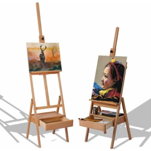Beech Wood Easel Caballete Easel for Painting Chevalet En Bois Artist Oil Paint Stand Atril Madera Easel Art Supplies for Artist