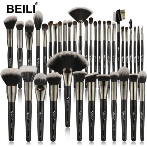 BEILI 38 PCS Makeup Brushes Set brochas maquillaje Profesional Blusher Foundation Powder Eyeliner Eyeshadow Beauty Make up Brush