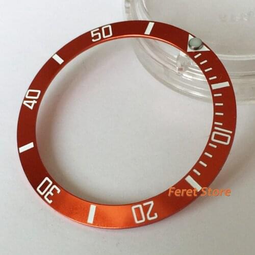 New 38mm Orange watch bezel Metal Parts For 40 mm Watch
