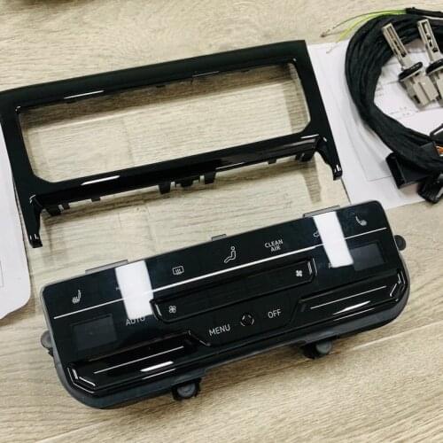 For MQB Skoda Superb 3 Kodiaq Upgrade Manual To Automatic Climatronic Air Conditioning LCD Touch AC Control Switch Panel Frame