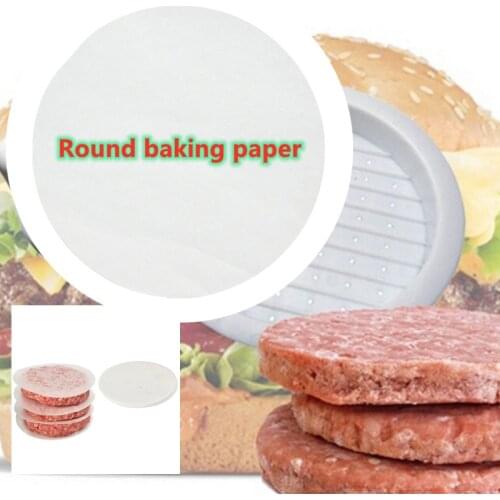 Portable Round baking paper Hamburger Non-stick Oil Blotting Paper Easy Safe Practical Household Kitchen Accessaries Supplies