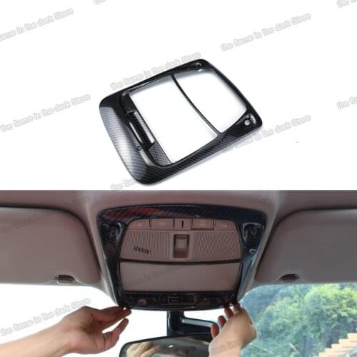 Carbon fiber abs car reading light frame trims chrome for renault koleos 2016 2017 2018 2019 2020 2021 2022 Samsung QM6 auto