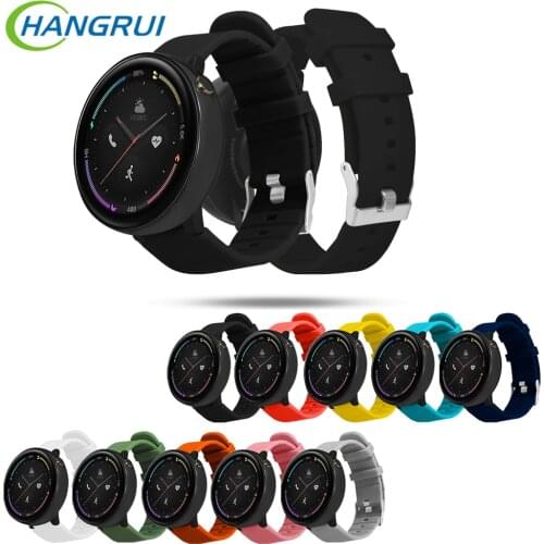 HANGRUI For Xiaomi Huami Amazfit Watch 2/Amazfit Verge 2/A1807 Soft Silicone Sport Wristband Strap Quick Release Bracelet Strap