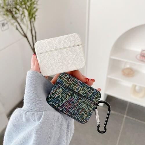 Luxury Leather Bag case For Airpods Pro Case Fashion Cute Bluetooth Earphone Protection Cover For Air pods 12Pro 3 case