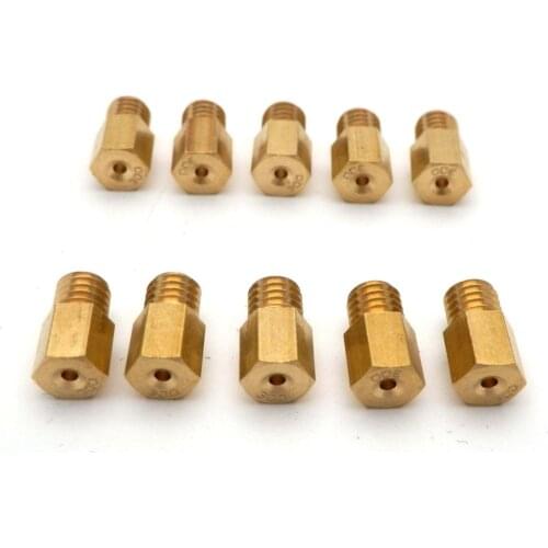 10pcs Hex Type Motorcycle Carburetor Main Jets for MIKUNI VM/TM/TMX RX100 AX100 TZR125 150 TM24 27 28 injectors Nozzle