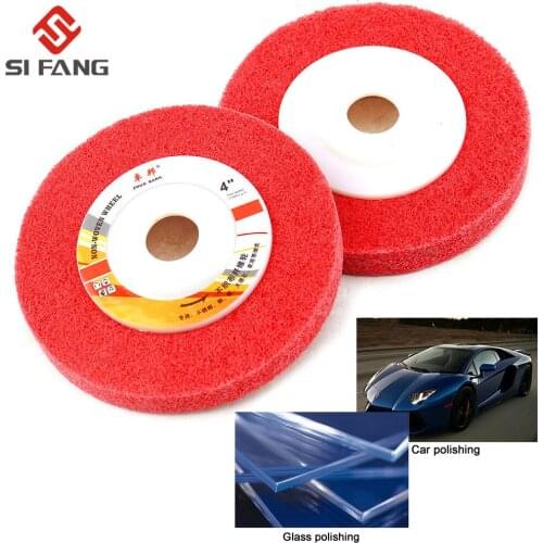 2pcs 100x16mm Nylon Fiber Polishing Wheel Grinding Disc Abrasive Tools Materials Surface Decoration For Angle Grinder