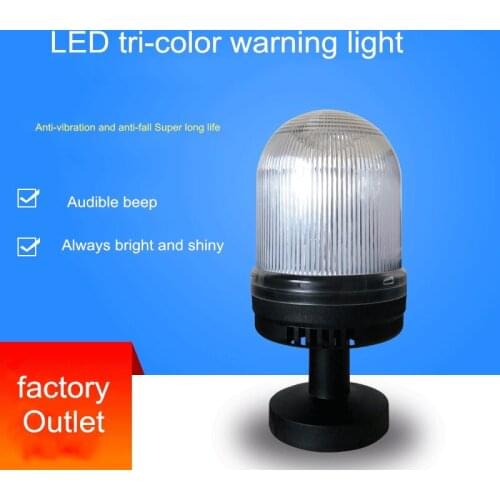 Black 220V/24V Dia 90mm 3 colors in 1 layer Led Indicator Signal Lamp CNC Machine Working Warning Light Buzzer Tower Safety Lamp