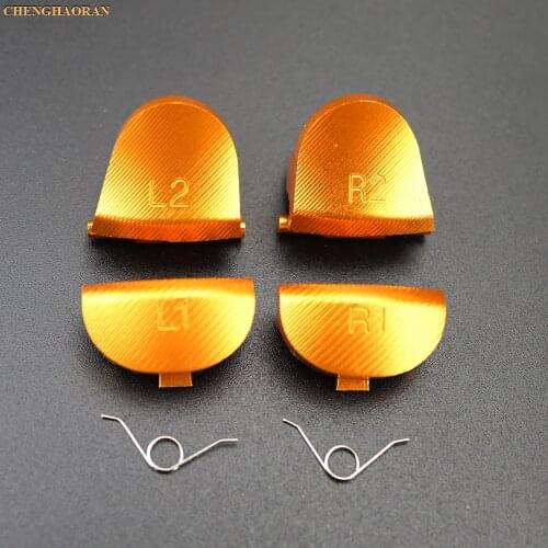 Mix 8 colors 5sets Aluminum Metal Trigger Buttons for PS4 Controller 2.0 Metal L1 R1 L2 R2 Trigger Buttons JDM 001,011, 002, 020