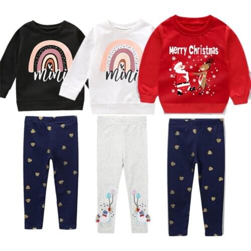 Tracksuit Clothes For Children 2 Pcs Long Sleeve T-shirt+Cotton Pants For Little Girl Autume Fashion Baby Boys Sweatwear Outfit