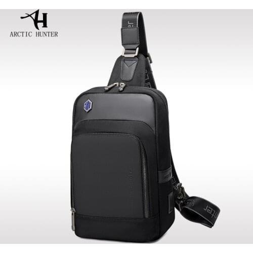 Arctic Hunter new messenger bag multifunctional mens shoulder bag casual business chest bag usb male bag large capacity