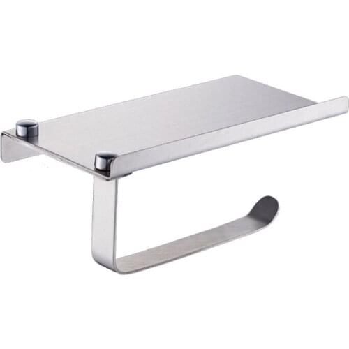 High Quality Bathroom Roll Holder Stainless Steel Mobile Phone Paper Towel Holder Toilet Paper Holder