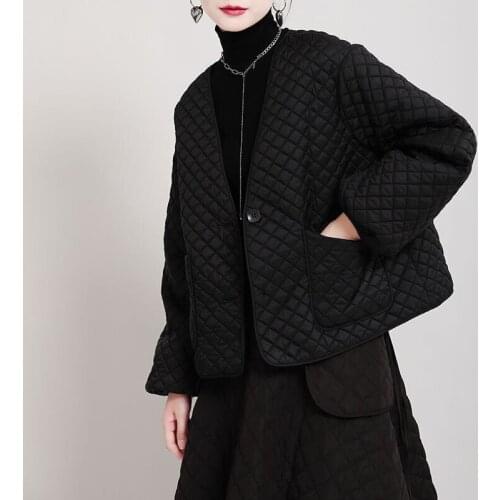 Fashion Korean Hip Hop Windproof Warm Coat Black Women Jacket Cotton Black Outdoors Sportswear 2020 New Women jackets Wish Vest