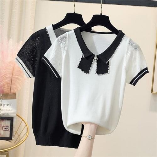 Women Knitted Short Sleeve Cropped Sweaters Cardigans Lady Short Single-Breasted Sweater Shirt Crop Top for Female 2021