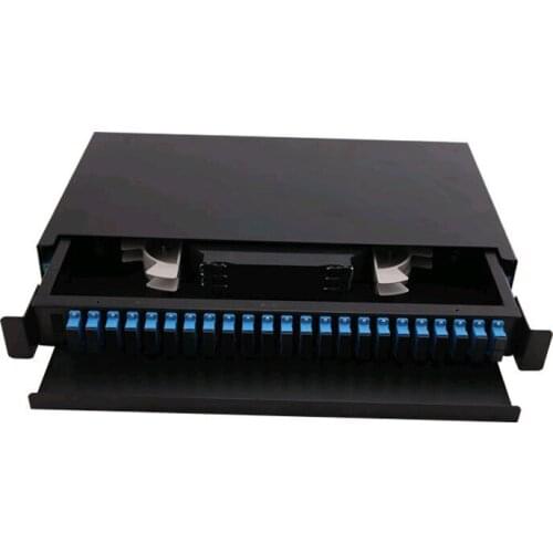 19 inch 24 core Pull type optical fiber distribution frame SC port Rack Mounted Indoor fiber patch panel