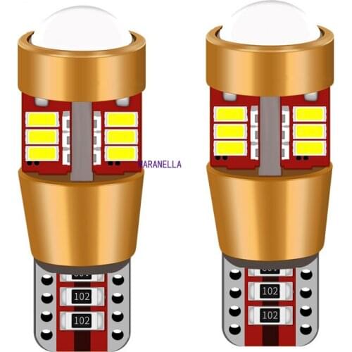 2PCS t10 led 5w W5w Canbus White 27smd 3014 Car Light 194 168 Error Bulbs Wedge Bulb Band Decoder Sign Trun Light DC 12V