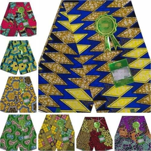 2021 Hot Sale Ankara African Veritable 100% Cotton Real Wax Prints Soft Comfortable Ghana Style Wax Fabric 6Yards for Dress SUP
