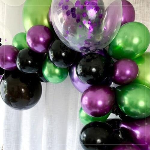 33pcs metal green purple balloon chain suitable for Halloween horror party birthday party balloon decoration