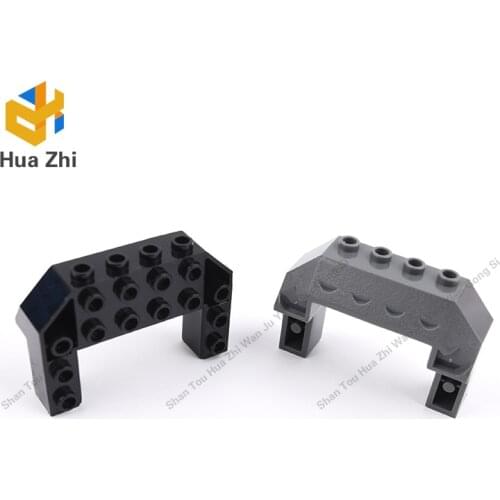 4PCS 87619 Train Front Sloping Base with 4 Studs on Front Building Blocks Parts MOC DIY Education Build Toys Brick