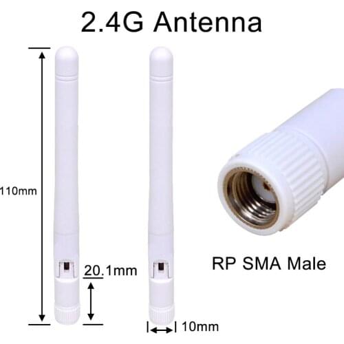 5 pcs 2-3 dbi 2.4Ghz WIFI Antenna RP SMA Male Universal Antennas Amplifier WLAN Router Antenne Connector Booster