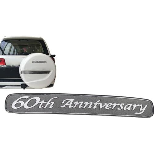 60th Anniversary for Land Cruiser Prado 150 Quarter Trunk Deck Lid Emblem Badge Sticker