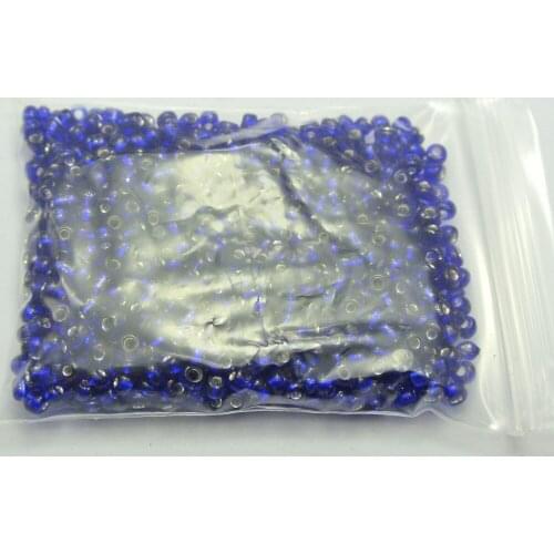 800 Royal Blue Silver-Lined Glass Seed Beads Rondelle 4mm (6/0)