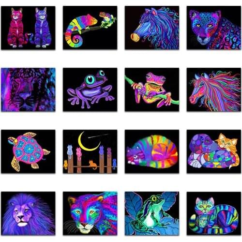 Full Diamond painting Animal dragon horse Diamond embroidery cartoon cat transforming Diamond mosaic leopard frog tortoise lion