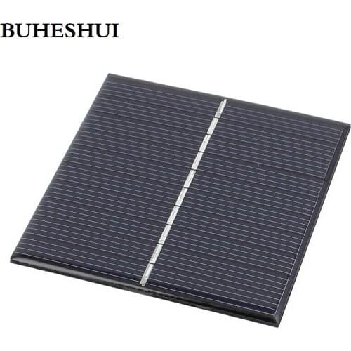 BUHESHUI 0.8W 5V Mini Solar Cell DIY Polycrystalline Solar Panel For 3.7V Battery Charger Education 80*80MM 10pcs Free Shipping