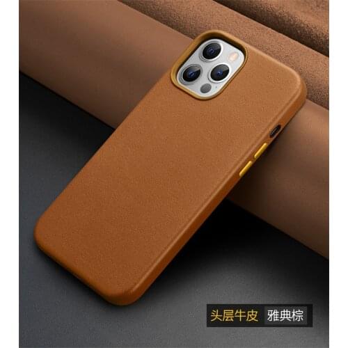 Case for iPHone 11 Pro Max Xs XR 7 8 Plus X Real Leather Simplicity