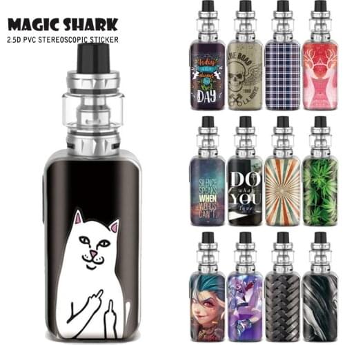 Leaf Cat Leaf Camouflage Skull Weave Wolf Stereo PVC Cover Case Sticker Tape for Vaporesso Luxe S