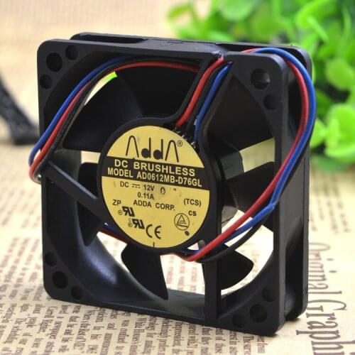 FOR Adda6015 6cm 12v 0.11a6cm CPU power supply cooling fan AD0612MB-D76GL