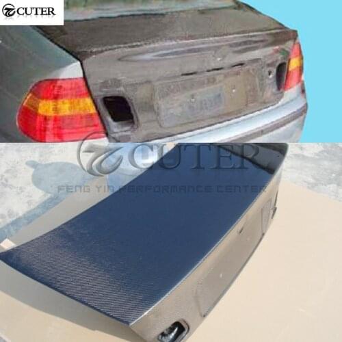 E46 3 series Carbon Fiber Rear Trunk hood Tail cover for BMW E46 325i Car body kit 98-04