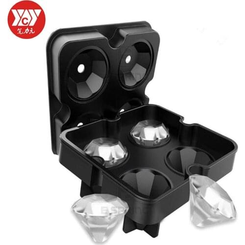 Whiskey Ice Cube Maker Bullet Diamond Ball Mold Mould Brick Round Bar Accessiories Black Color Ice Mold Kitchen Tools