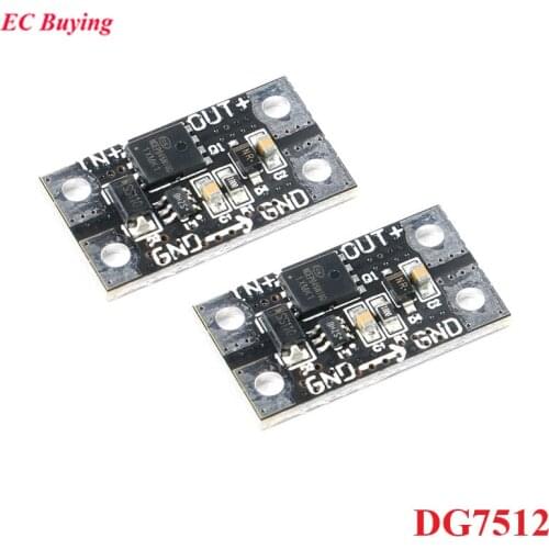 2PCS DG7512 DC 75V 12A Ideal Diode Module Solar Energy Anti Backflow Charging Anti Backflow Protection Low Resistance