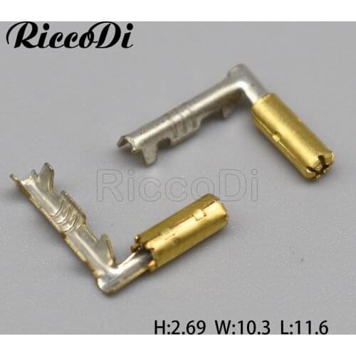 20/50/500Pcs L Type Small Size 0.6mm Car Splices Wire Pins Crimping Terminal Loose Package DJ221L-0.6A