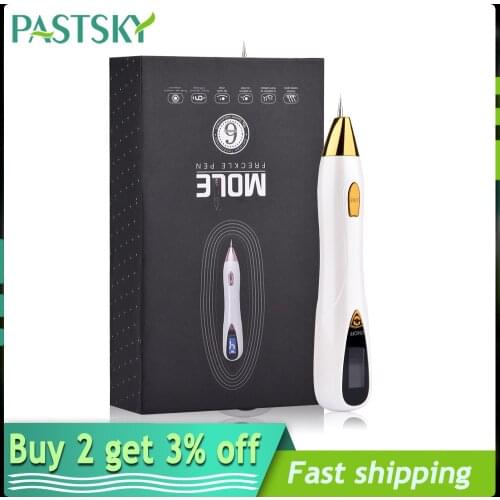 Laser Mole Removal Pen LCD Tattoo Freckles Dark Spot Removing Wart Corns 6 Speed Adjustable Home Salon Beauty Skin Care Device