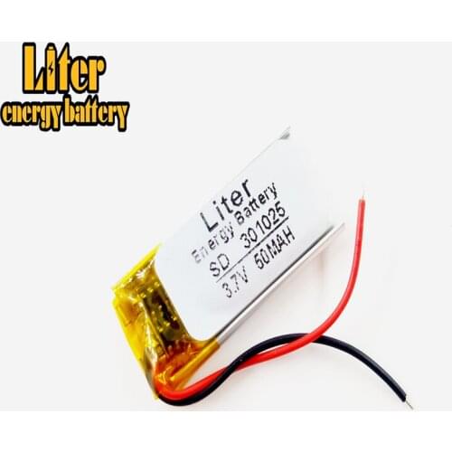 Li-po Liter energy battery 3.7V polymer battery 031025 301025 50mah camera pen headset