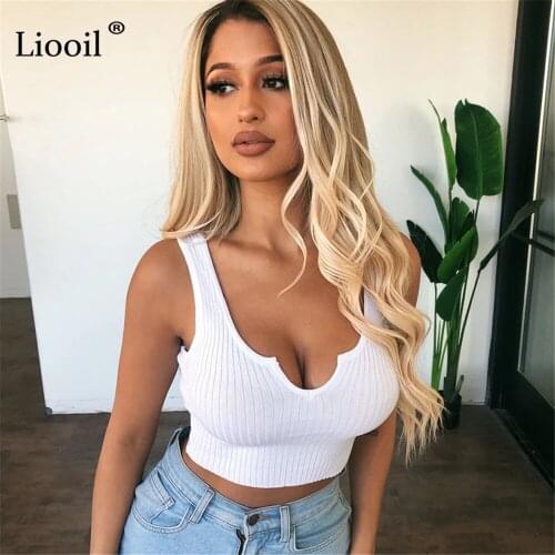 Женские трикотажные майки Liooil China At AliExpress