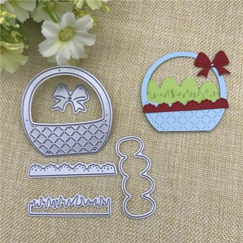 Easter egg basket bow Metal Cutting Dies Stencil Scrapbooking Photo Album Card Paper Embossing Craft DIY